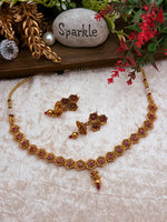 Load image into Gallery viewer, Masiya matte Gold Plated Choker set