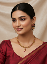 Load image into Gallery viewer, Masiya matte Gold Plated Choker set