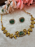 Load image into Gallery viewer, Elephant gold plated Choker set