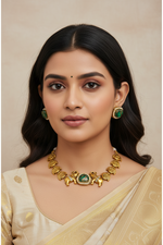 Load image into Gallery viewer, Elephant gold plated Choker set