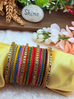 Load image into Gallery viewer, बहुरंगी मखमली चूड़ियाँ