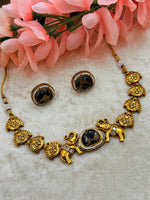 Load image into Gallery viewer, Elephant gold plated Choker set