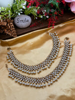 Load image into Gallery viewer, सिल्वर स्टोन मोती पायल