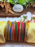 Load image into Gallery viewer, बहुरंगी मखमली चूड़ियाँ