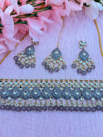Load image into Gallery viewer, Shakshi Meenakari Kundan Choker Set