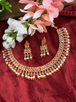 Load image into Gallery viewer, रोज़गोल्ड नेकलेस सेट