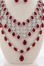 Load image into Gallery viewer, Shuvangi Ruby Silver AD Set