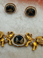 Load image into Gallery viewer, Elephant gold plated Choker set