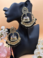 Load image into Gallery viewer, मीनाकारी ओवरसाइज़्ड मिरर झुमकी