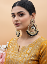 Load image into Gallery viewer, मीनाकारी ओवरसाइज़्ड मिरर झुमकी