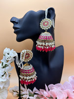 Load image into Gallery viewer, Statement Kundan Oversized Jhumki