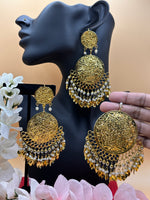 Load image into Gallery viewer, Peepal leaf Golden Pakistani Tikka Set