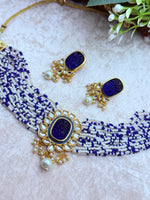 Load image into Gallery viewer, Navy Blue Layered Choker