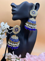 Load image into Gallery viewer, Statement Kundan Oversized Jhumki