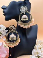 Load image into Gallery viewer, मीनाकारी ओवरसाइज़्ड मिरर झुमकी