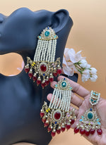Load image into Gallery viewer, पर्ल क्वीन टिक्का इयररिंग सेट