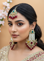 Load image into Gallery viewer, पर्ल क्वीन टिक्का इयररिंग सेट