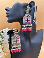 Load image into Gallery viewer, Ashriya Kundan Beads Earring With Sahara