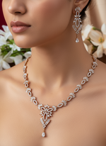 Load image into Gallery viewer, Shalin American Diamond Rosegold Necklace set