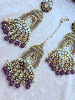 Load image into Gallery viewer, साइमन मिरर टिक्का सेट इंडियन ज्वैलरी