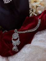 Load image into Gallery viewer, Mahami Oxidised silver jhumki with detectable Sahara