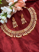 Load image into Gallery viewer, रोज़गोल्ड नेकलेस सेट