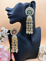 Load image into Gallery viewer, Shina Kundan Oversized Jhumki