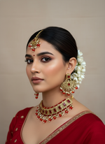 Load image into Gallery viewer, सलोनी पर्ल ड्रॉप पोल्की चोकर सेट