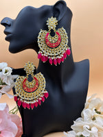 Load image into Gallery viewer, Tridha Kundan Oversized earrings