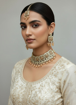 Load image into Gallery viewer, कुसुम पोल्की इंडियन चोकर सेट