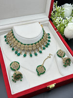 Load image into Gallery viewer, Prisha’s Elegant Polki Drop Pearl Choker Set