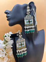 Load image into Gallery viewer, Ashriya Kundan Beads Earring With Sahara