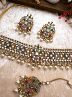 Load image into Gallery viewer, Katrina Mirror Indian Choker Set