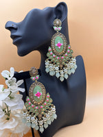 Load image into Gallery viewer, Lotus Meenakari Big Earring