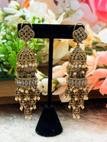 Load image into Gallery viewer, Elephant Victorian jhumki earrings