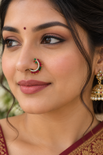 Load image into Gallery viewer, Gujrati style Nose Ring clip It On