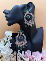 Load image into Gallery viewer, American Diamond RoseGold Platted Earrings