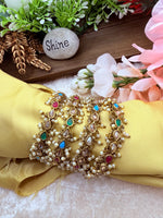 Load image into Gallery viewer, Polki Bangles Multi Color’s