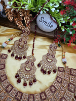 Load image into Gallery viewer, अंगूरी मैरून पोल्की इंडिना चोकर सेट