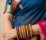 Load image into Gallery viewer, Multicolor velvet bangles with stone Kada