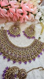 Load image into Gallery viewer, Meher lavender Necklace set