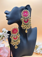 Load image into Gallery viewer, Kundan Big Statement Earring