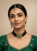 Load image into Gallery viewer, राफिया कुंदन चोकर सेट