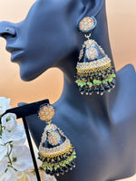 Load image into Gallery viewer, Meenakari Kundan Jhumka’s
