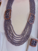 Load image into Gallery viewer, Anupama American Diamond Mala set with stud earring