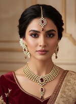 Load image into Gallery viewer, Kundan Indian Necklace Set