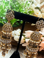 Load image into Gallery viewer, Elephant Victorian jhumki earrings