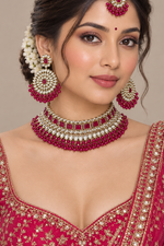 Load image into Gallery viewer, Deepali Kundan Choker Set.