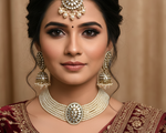 Load image into Gallery viewer, Mirror choker & Tikka earring set