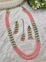 Load image into Gallery viewer, Keshya light peach Kundan Mala